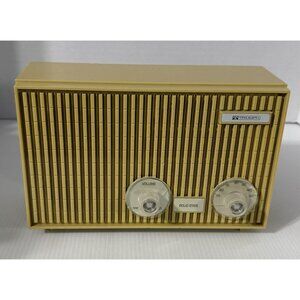 Triumph RG212 Solid State AM Radio Vintage Retro Yellow Midcentury Electronics